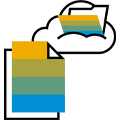 Documents in the cloud pictogram