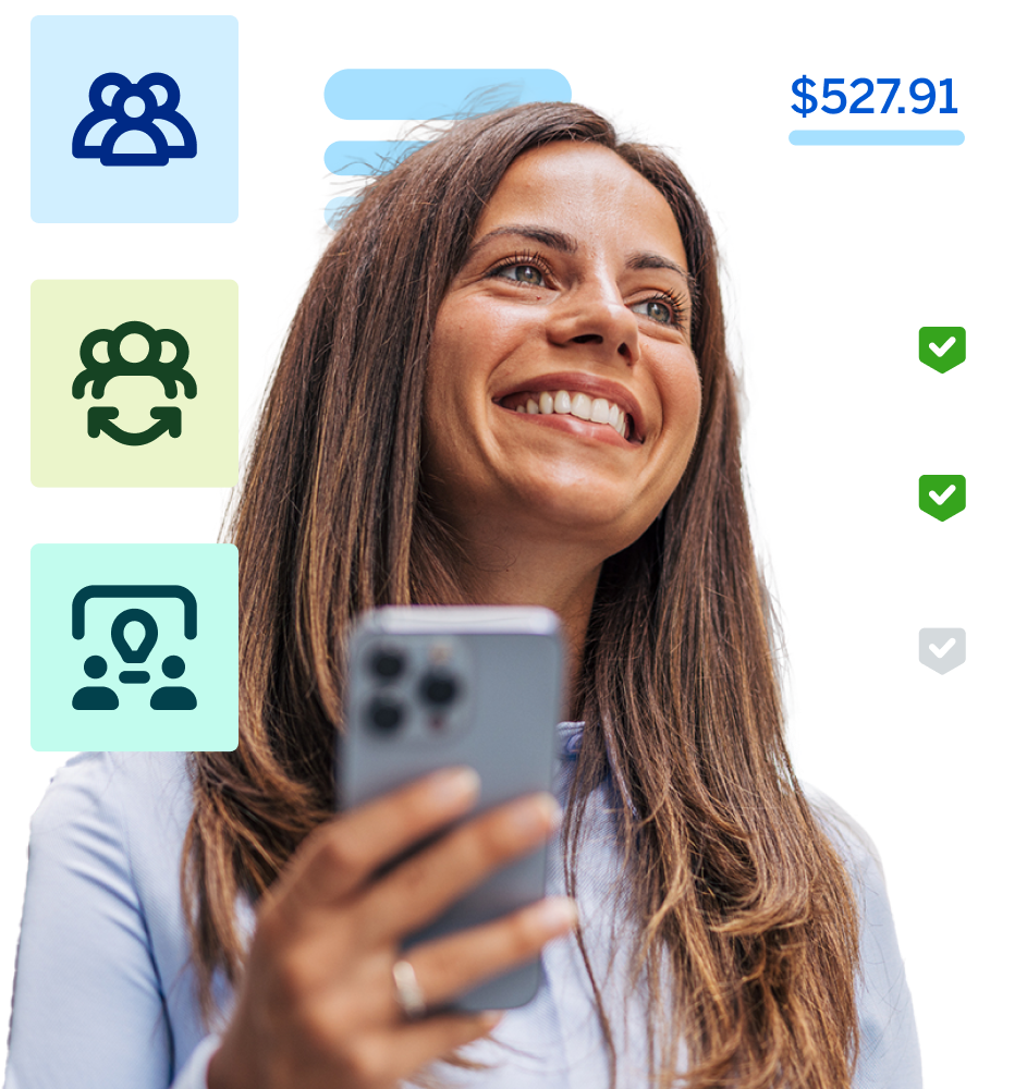 Woman excited with valuable insights