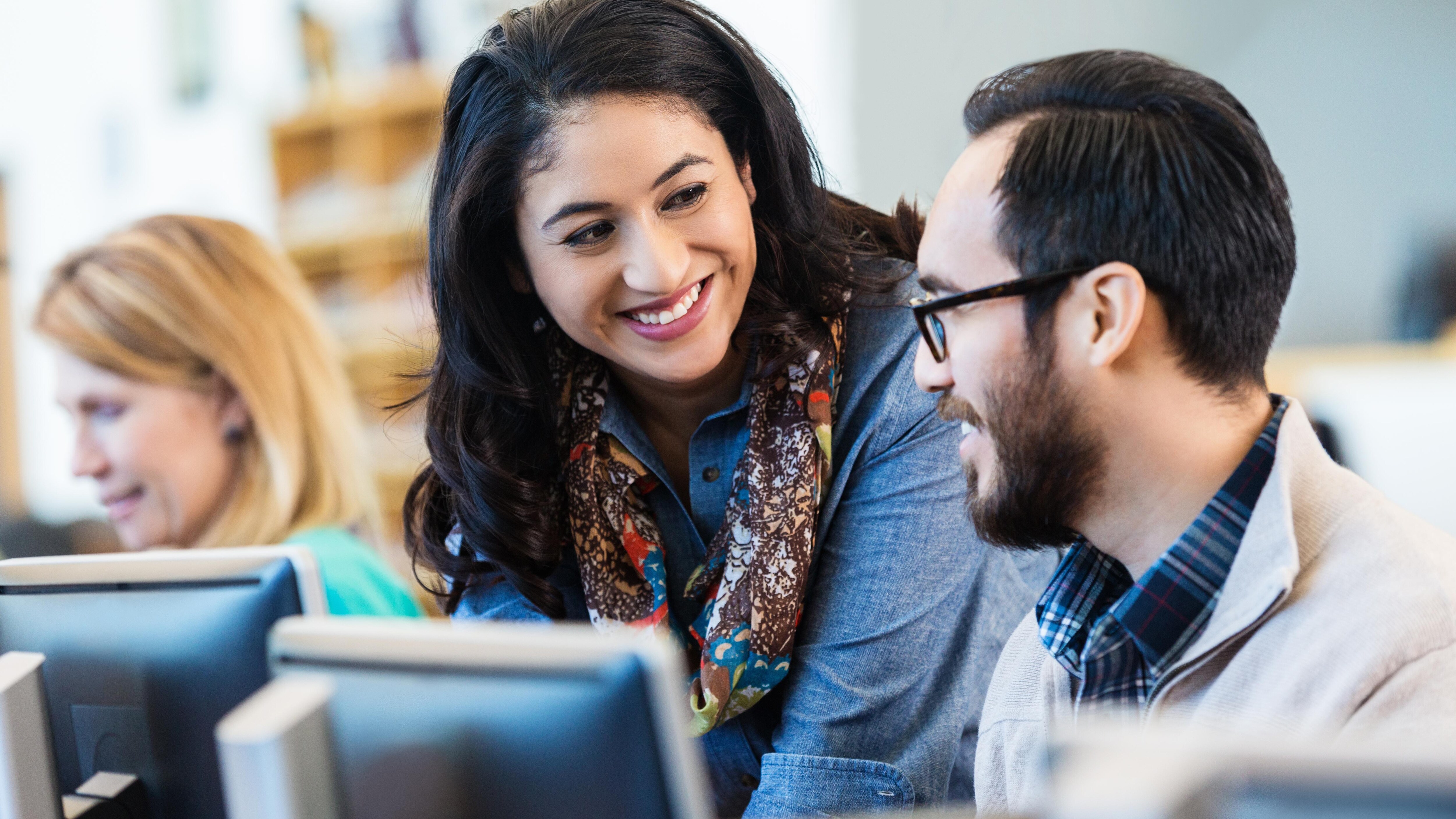 people working in office