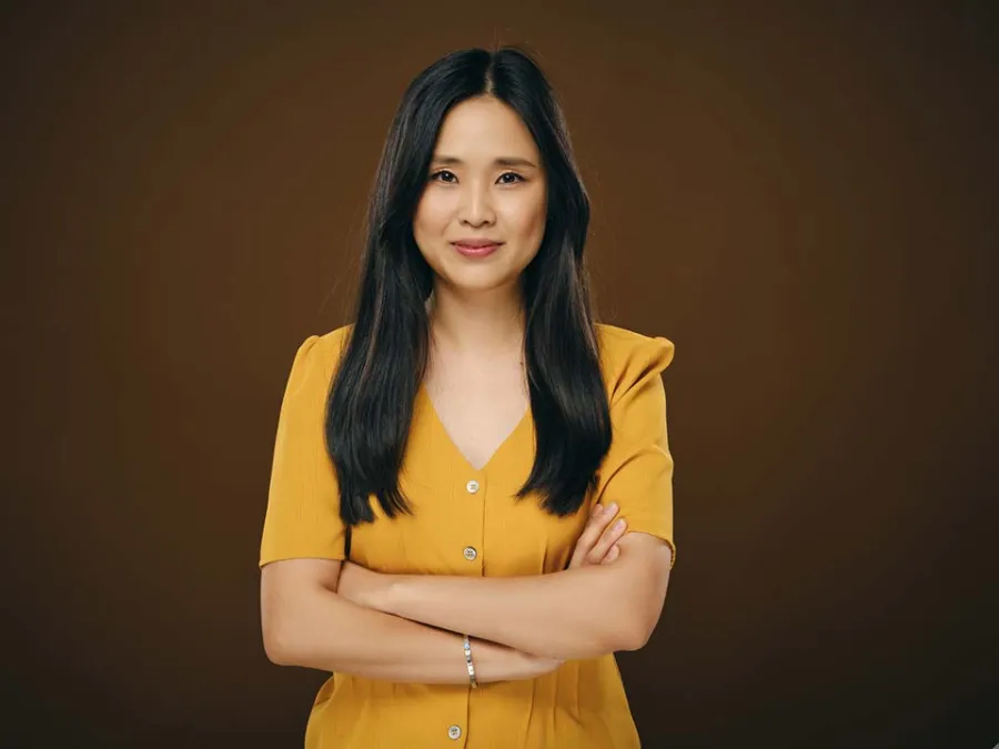 woman smiling