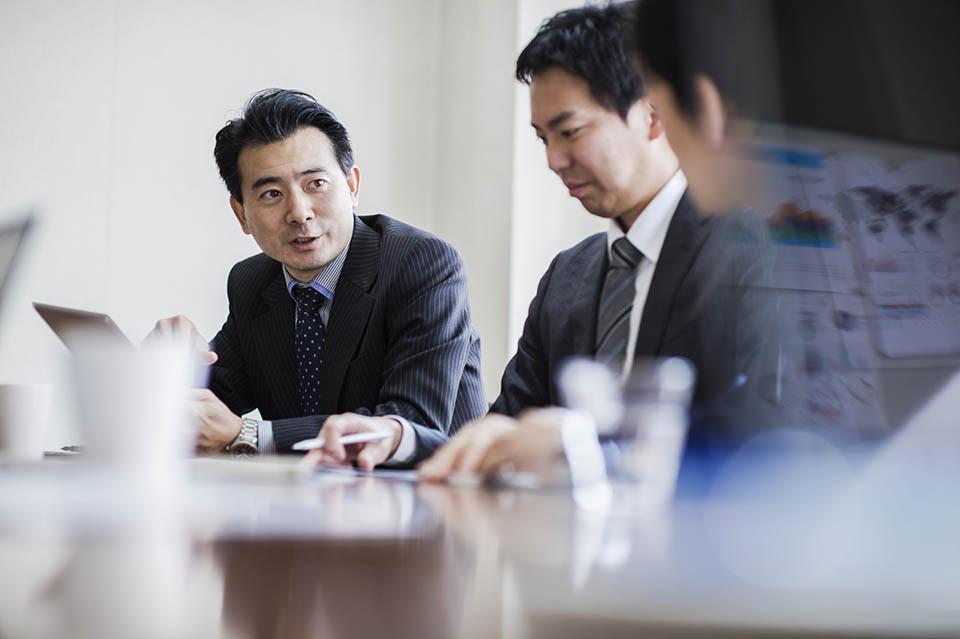 people working in an office