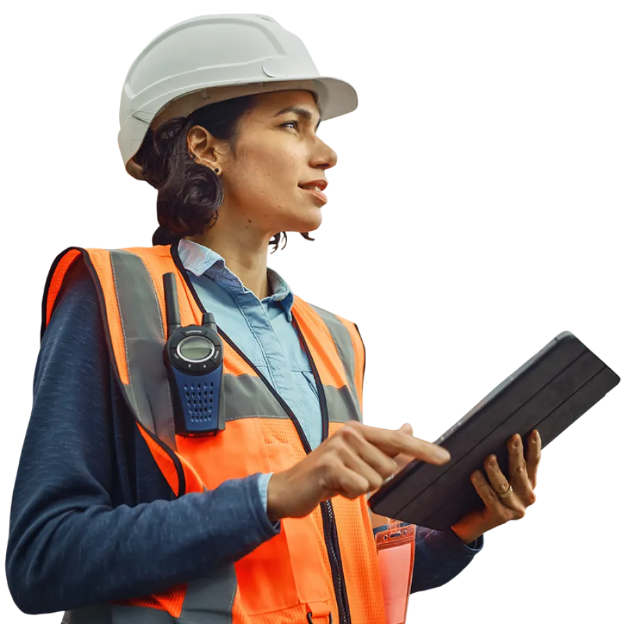 woman in hardhat