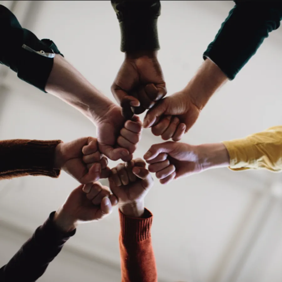 hands in