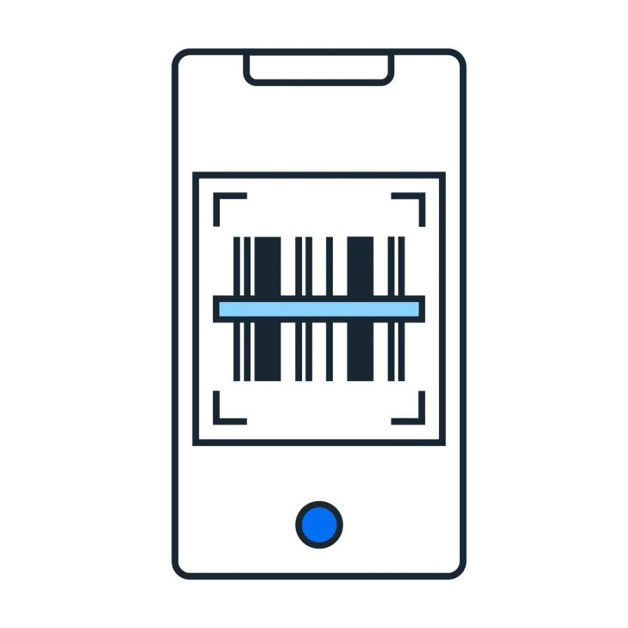 smartphone scanning receipt