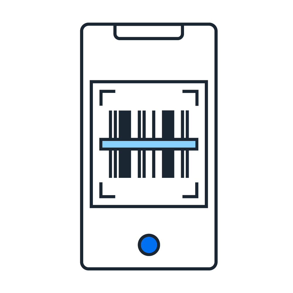 smartphone scanning receipt