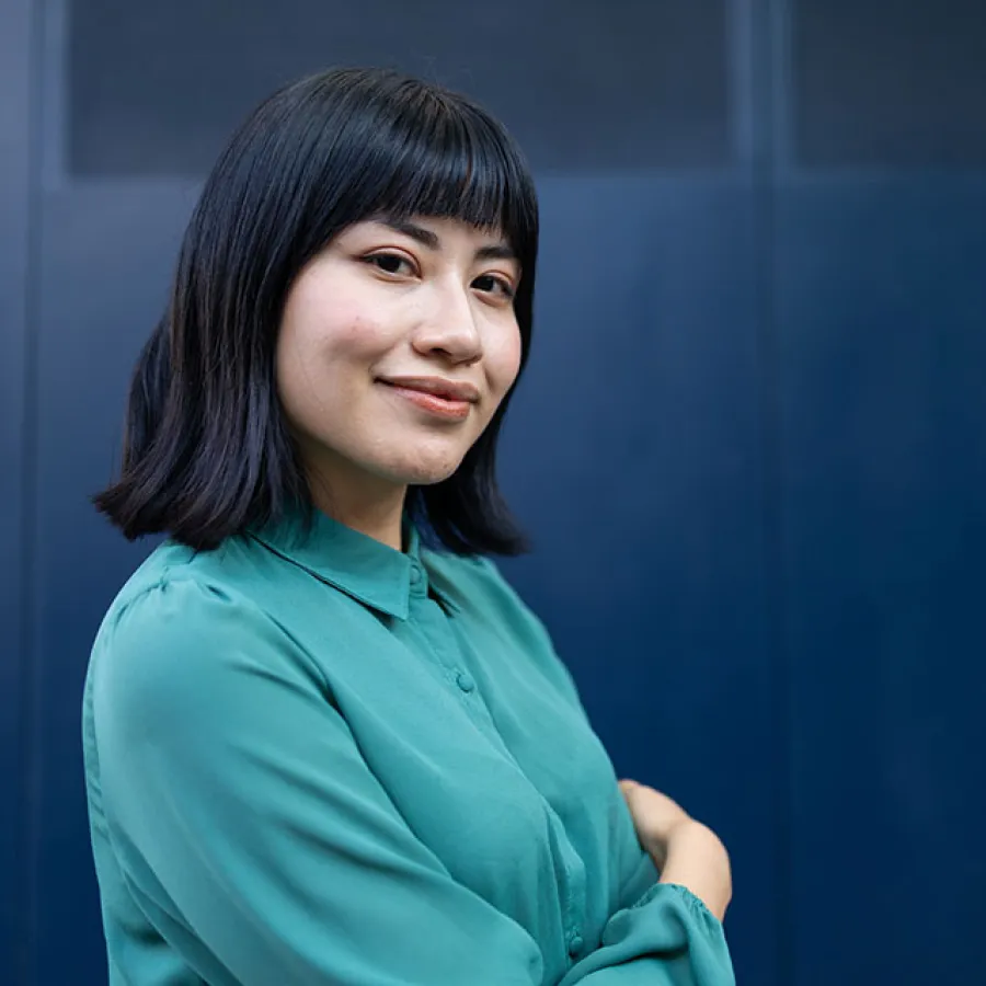 woman smiling