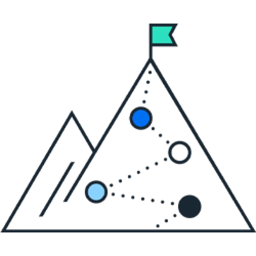 Strategy for goals pictogram