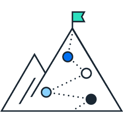 Strategy for goals pictogram
