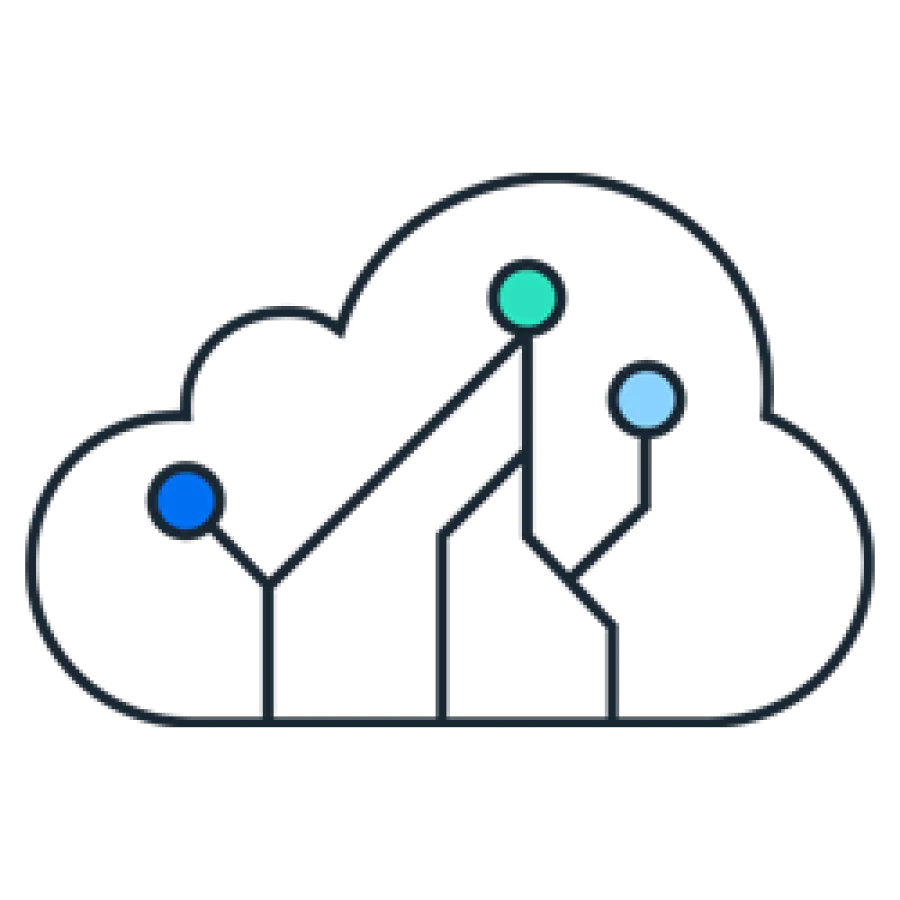 Digital cloud pictogram
