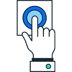 Button push pictogram
