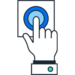Button push pictogram