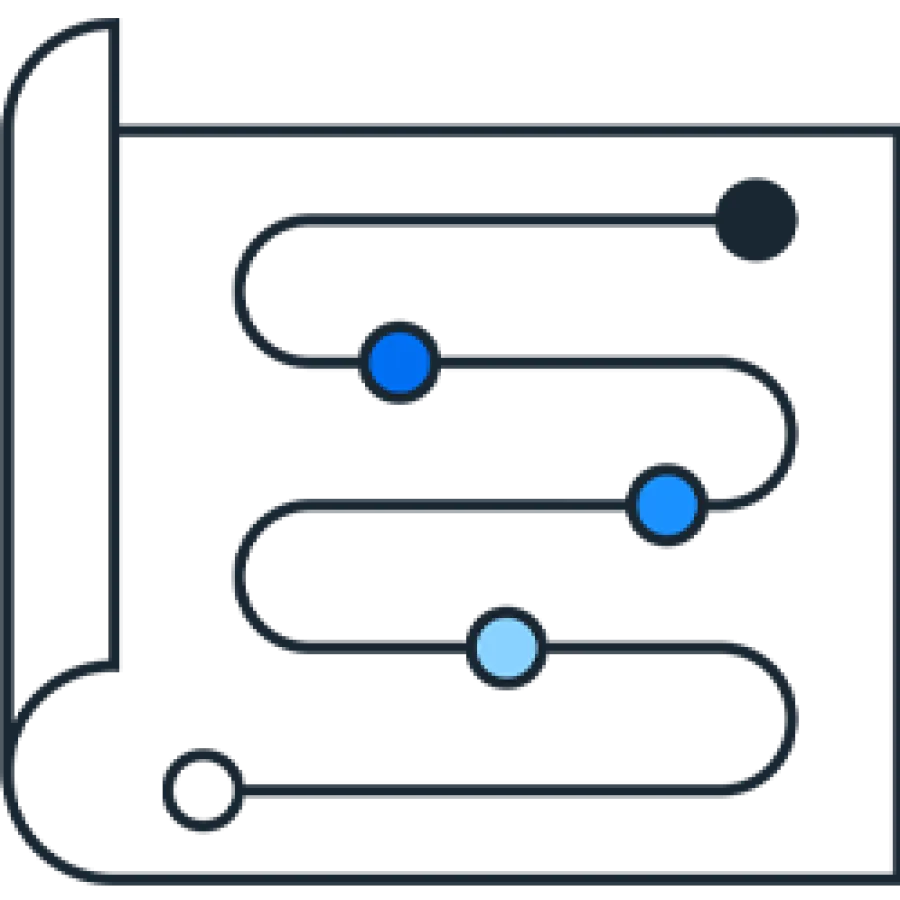 Mapped path pictogram