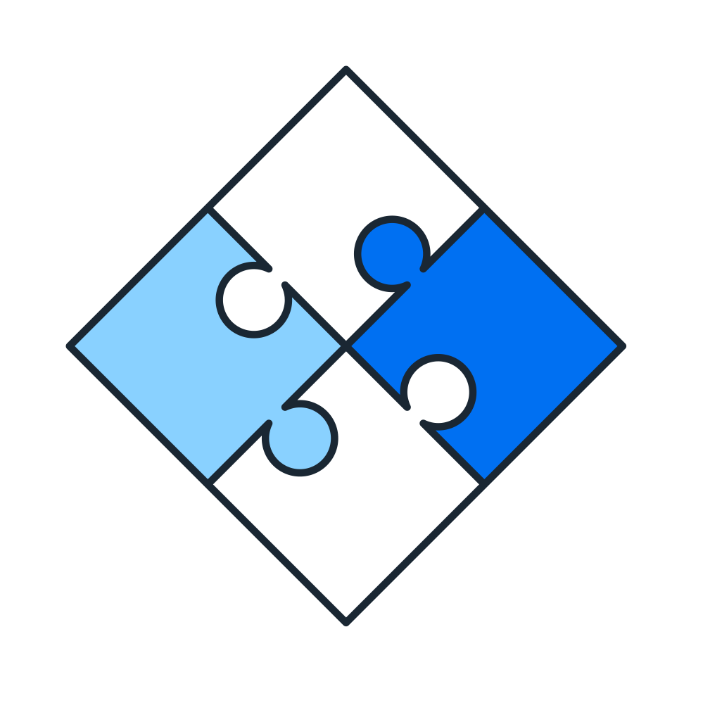 Puzzle pieces pictogram