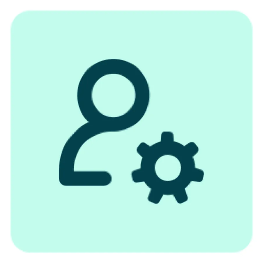 admin gear icon